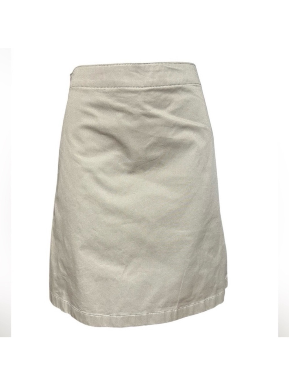 Lands' End Cream A-Line Cotton Skort